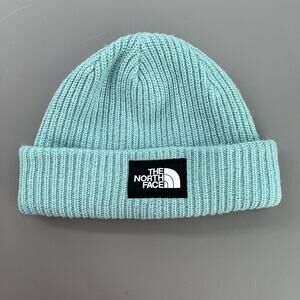 The North Face Beanie Hat One Size Blue Knit Ribbed - No content or care tag